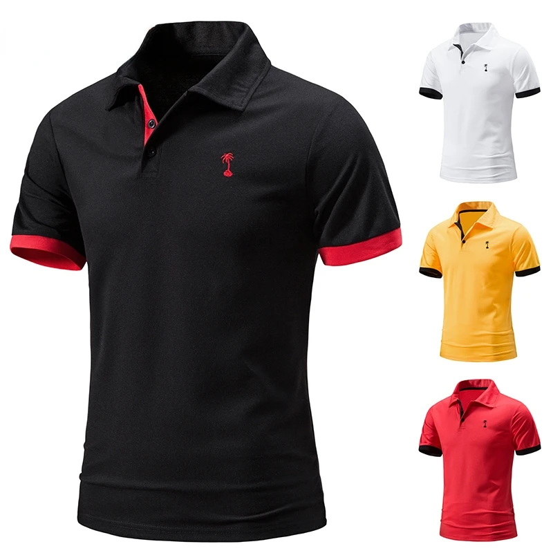 

Euro Size Men Shirt Short Sleeve Polo Shirts Male Lapel Cotton Blouse Tops Men Casual Slim Homme Top Male Golf Polos Shirt Tops
