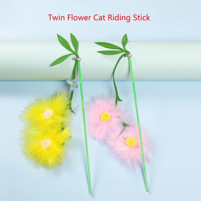 

Lovely Cat Toy Funny Simulation Fish Feather with Bells Funny Exercise Teaser Stick Toy for Kitten with Feather Dropshipping