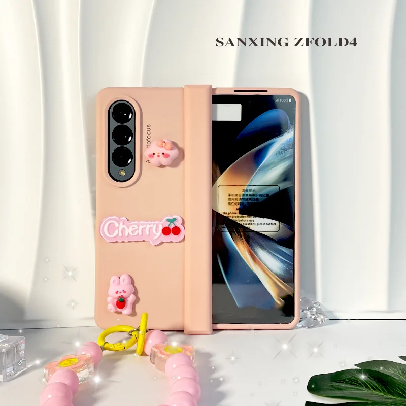 

Защитный чехол-накладка для Samsung Z Fold 3 4 Galaxy Z Flip3 Flip4 3D Bunny