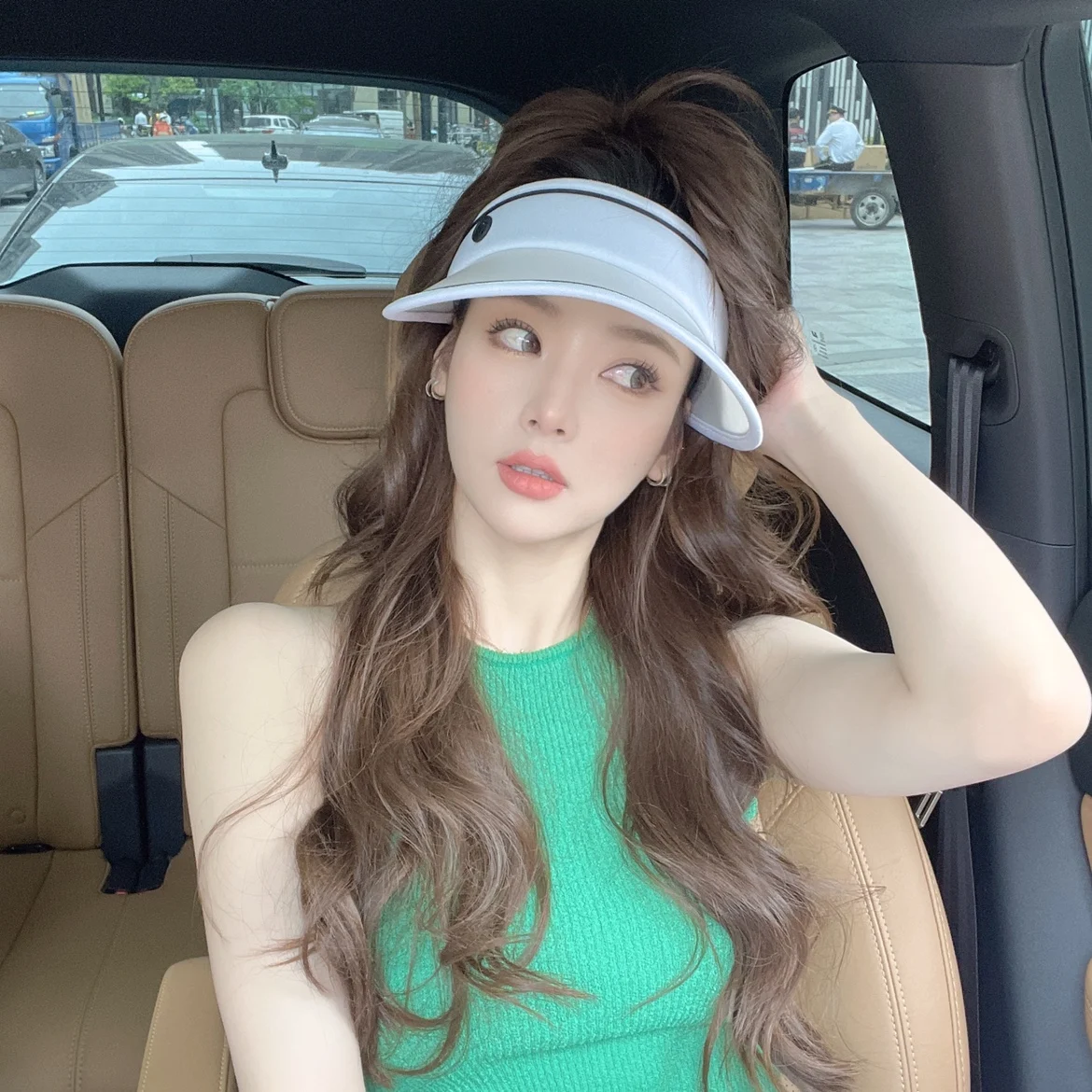 Golf hat Japanese summer uv-proof sun hat female UV-proof beach sun hat riding a bike with an empty top to cover the face