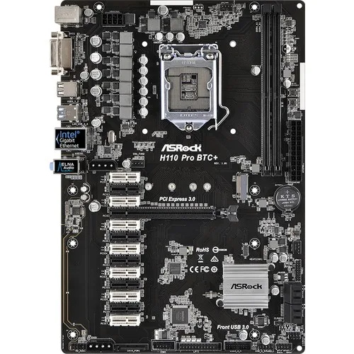 Asrock H110 Pro BTC + 13 дисплейная карта (Nvidia AMD) поддержка предложения Ultimate Bitcoin эфириум Zcash