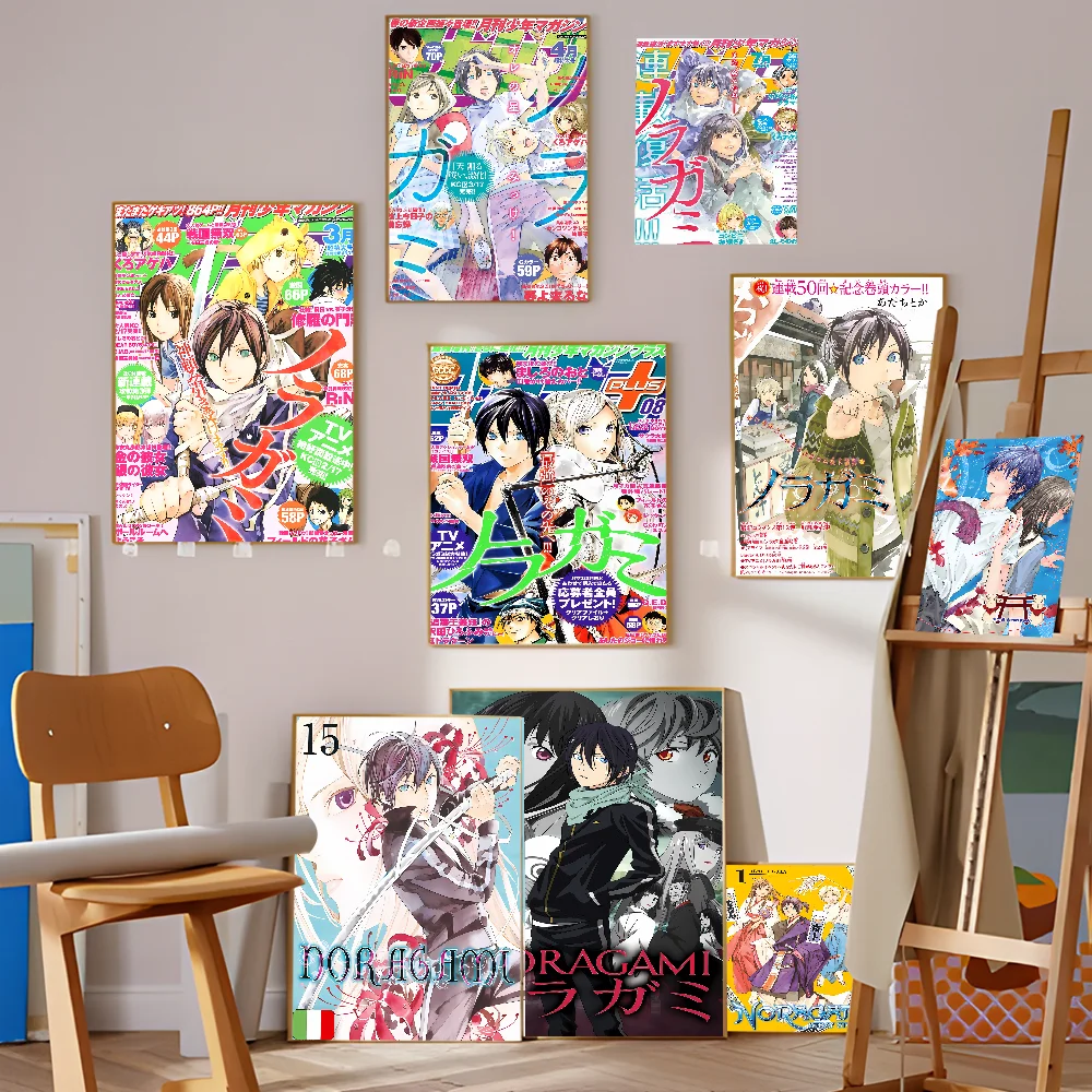 Noragami Anime Classic Vintage Posters Decoracion Painting Wall Art White Kraft Paper Kawaii Room Decor