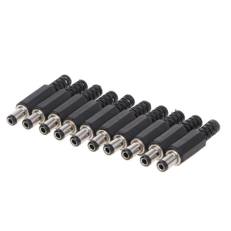 

10Pcs 5.5x2.5mm Male for DC In-Line Plug Socket Connector Adapter Plastic C