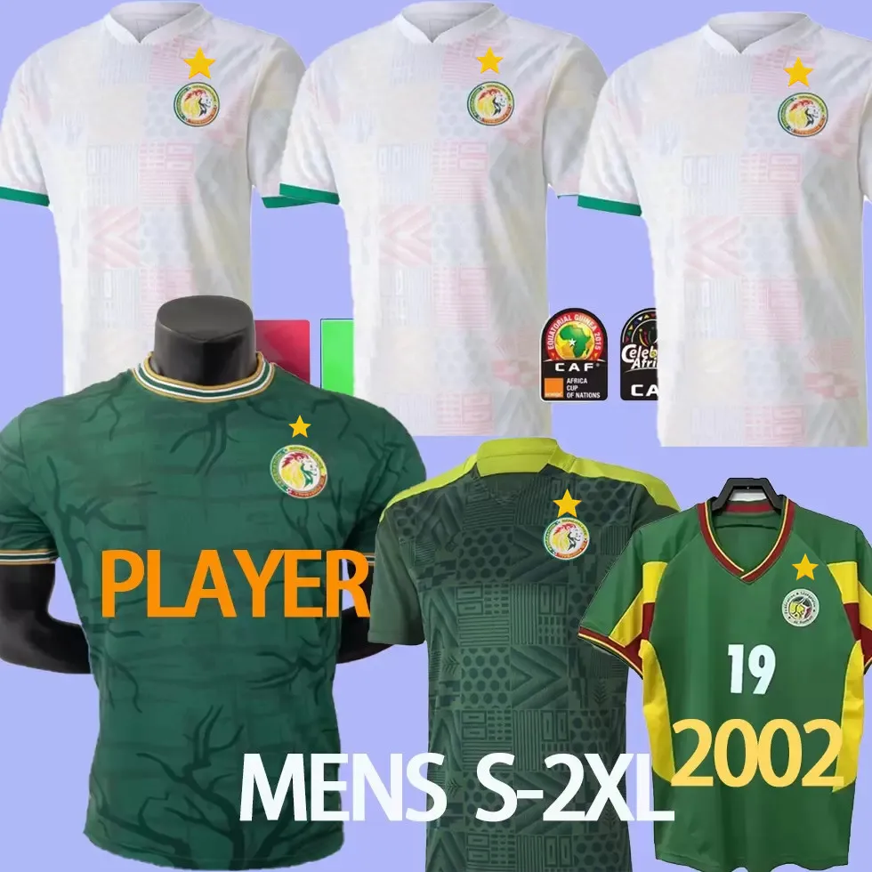 

2021 Senegal soccer jerseys national team special player version MANE KOULIBALY GUEYE KOUYATE 2002 retro vintage classic footbal