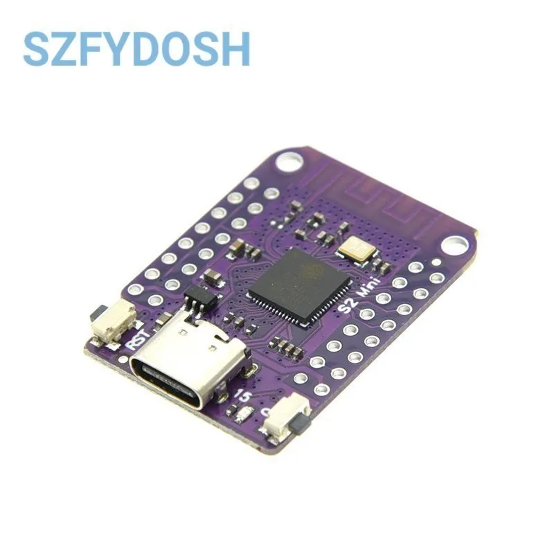 Плата S2 Mini V1.0.0 Wi-Fi ESP32-S2FN4R2 основе ESP32-S2, 4 Мб флэш-памяти, 2 Мб PSRAM, совместима с микропроцессорами Arduino Плата S2 Mini V1.0.0 Wi-Fi ESP32-S2FN4R2 основе ESP32-S2, 4 Мб флэш-памяти, 2 Мб PSRAM, совместима с микропроцессорами Arduino