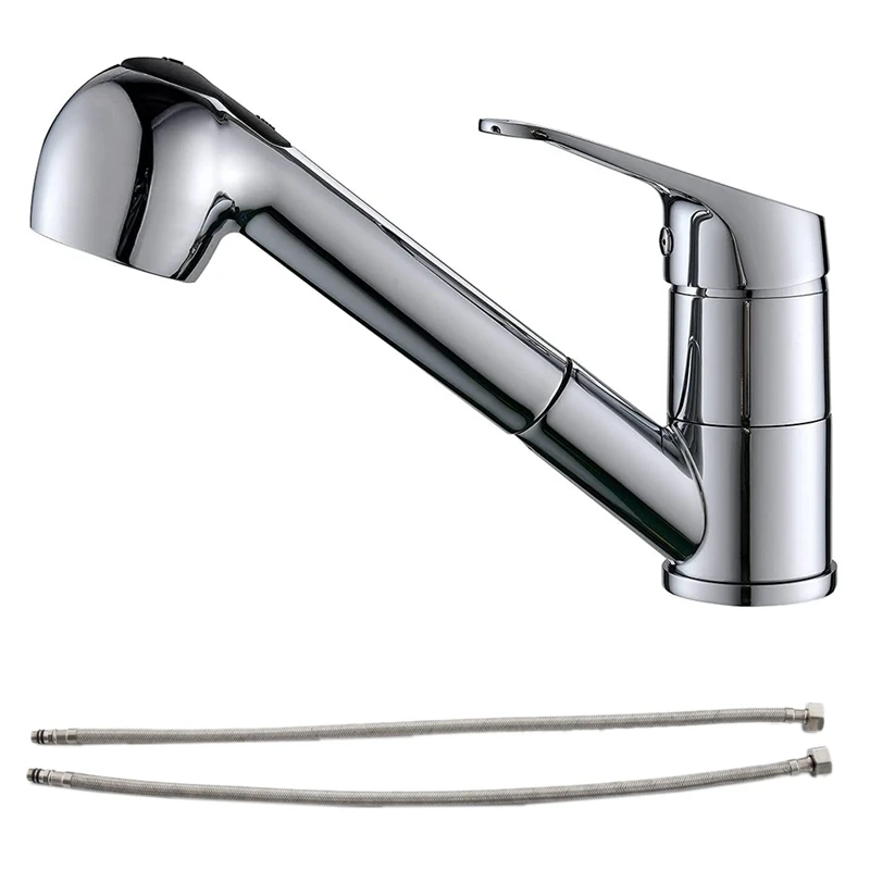 

Kitchen Tap Extendable 360° Rotatable Sink Tap With Column Type Water Outlet And Shower Water Outlet 2 Modes Mixer Tap