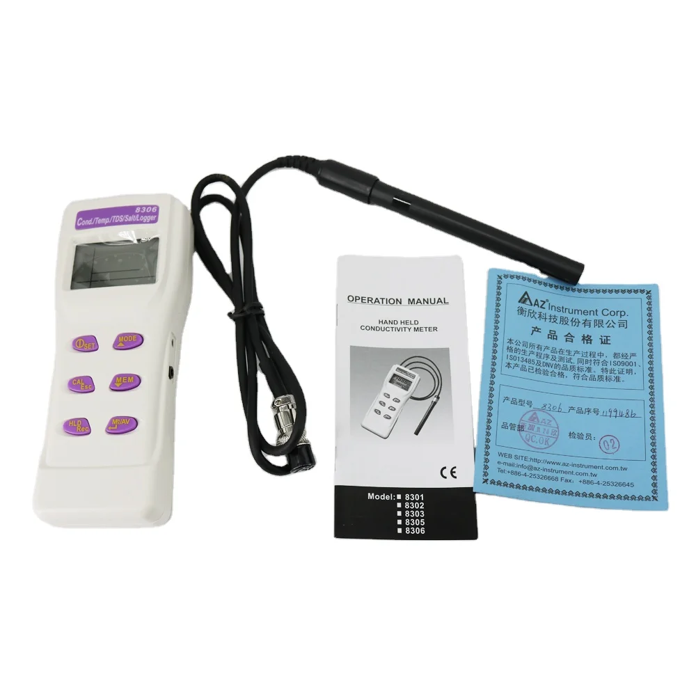 

AZ8306 TDS Water Quality Salinity Analyzer Instrument Water Conductivity Meter