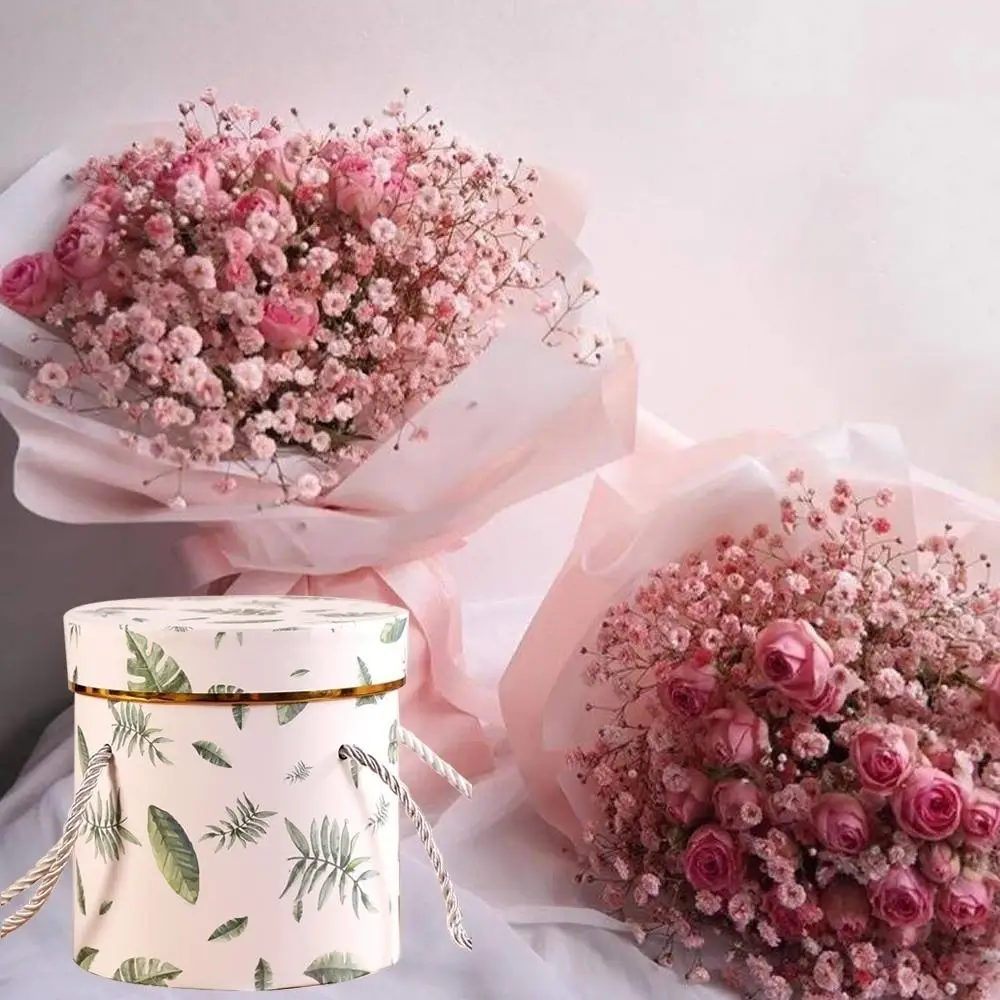

Handheld Bouquet Flower Round Boxes Vases Florist Box Plant Paper Boxes