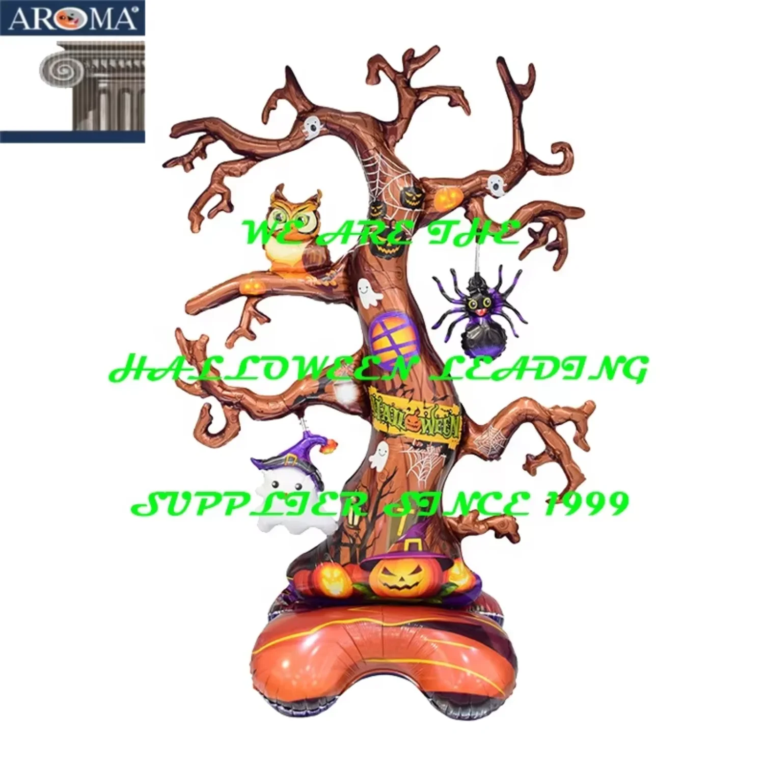 Хэллоуинская декор-фольга 3D-бальлоун с базовым дождем со спицами на дереве