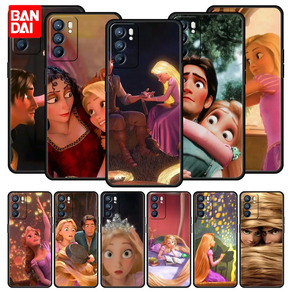 

Cover Case for Oppo A3s A5s A9 A15 A31 A52 A53 A54 A74 A93 A94 F19 Pro 4G Full Japan Style Coque Cell Princess Rapunzel Disney