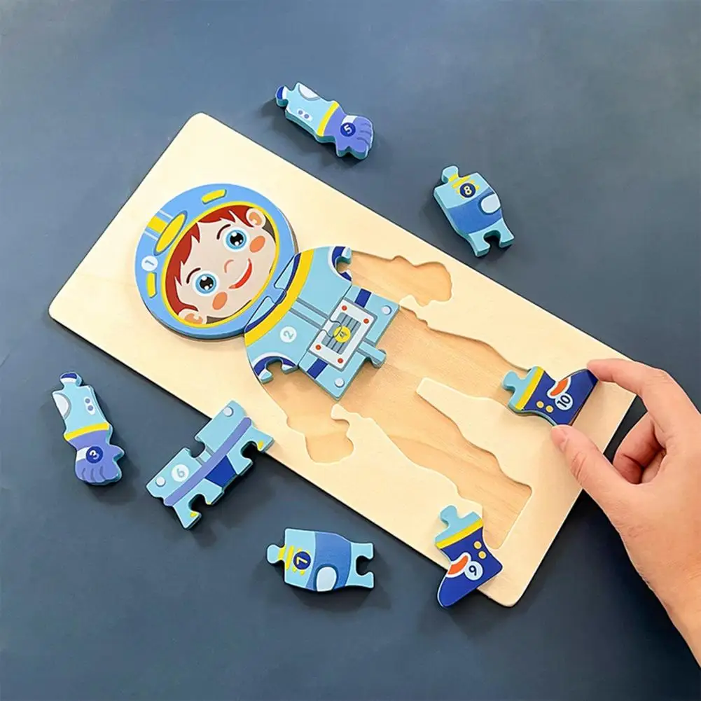 

1 Set Fashion Preschool Kids Firemen Nurse Pattern 3D Jigsaw Jigsaw Toy Portable Hand-eye Coordination