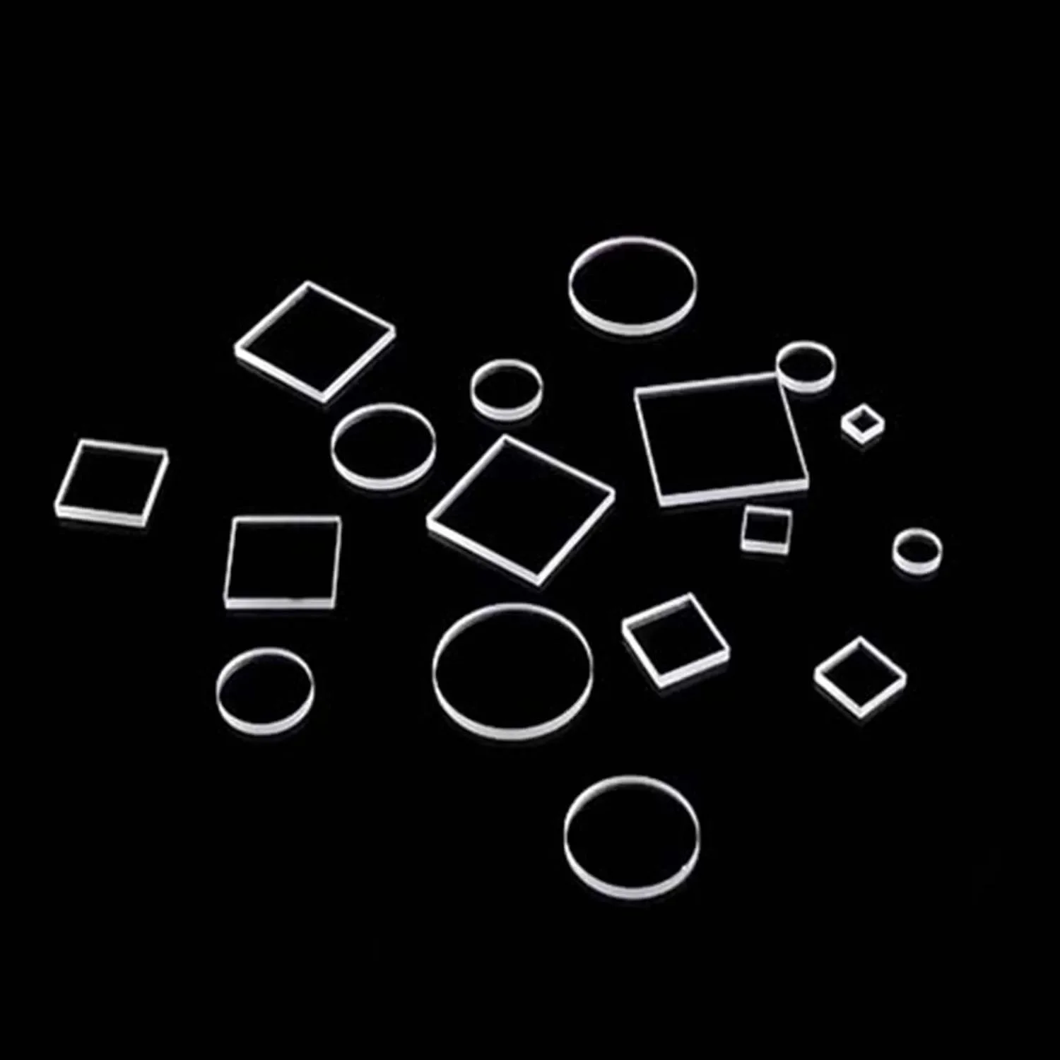 

10 шт. ультрафиолетовые кварцевые стеклянные линзы JGS1 диаметр 6/7/8/9/10 мм, круглые квадратные кислотно-щелочные устойчивые к температуре пылезащитные крышки