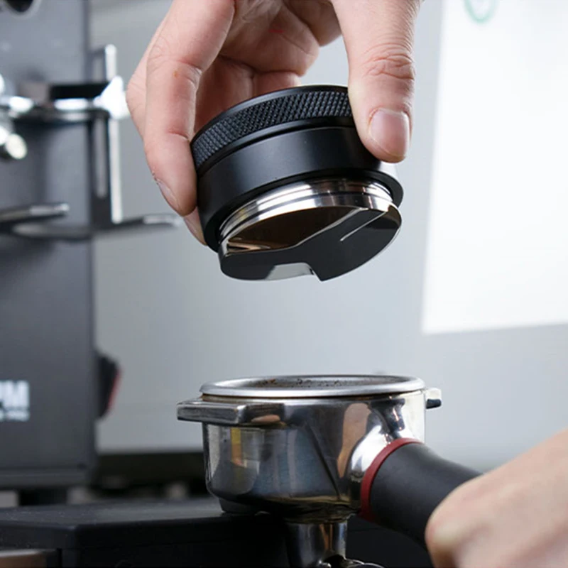 

51/53/58mm Macaron Coffee Tamper 3 Angled Slopes Adjustable Palm Distributor Espresso Distribution Tool Leveler Hammer Accessory
