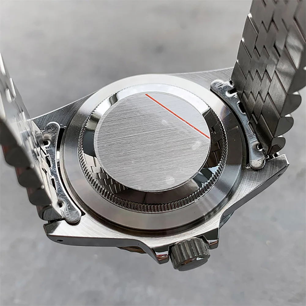 39.5mm Vintage Watch Case Strap Set for NH35/NH36 Movement Stainless Steel Case Band Bidirectional Bezel Watch Modified Parts