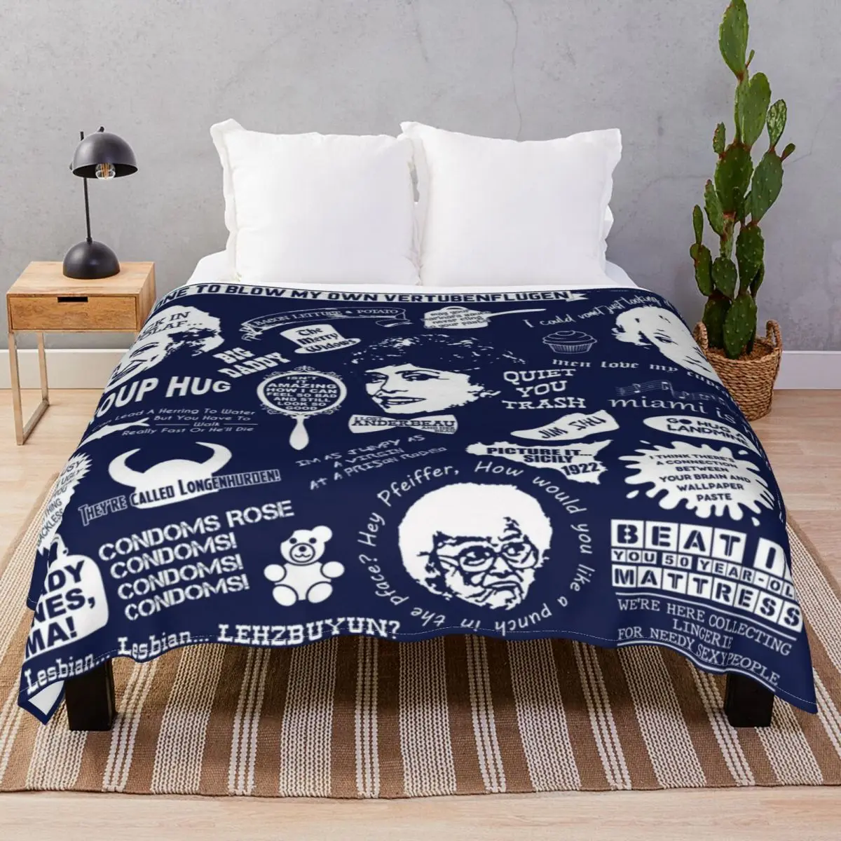 Thank You For Being A Friend Blankets Flannel Spring/Autumn Lightweight Throw Blanket for Bed Home Couch Camp Cinema