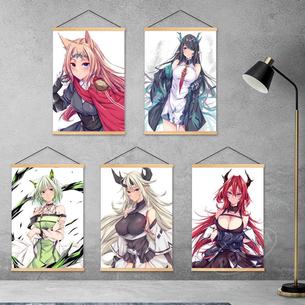 Холст arknight модульный Archetto деревянные подвесные аниме принты венчик живопись Декор для дома Whislash плакаты настенные картины