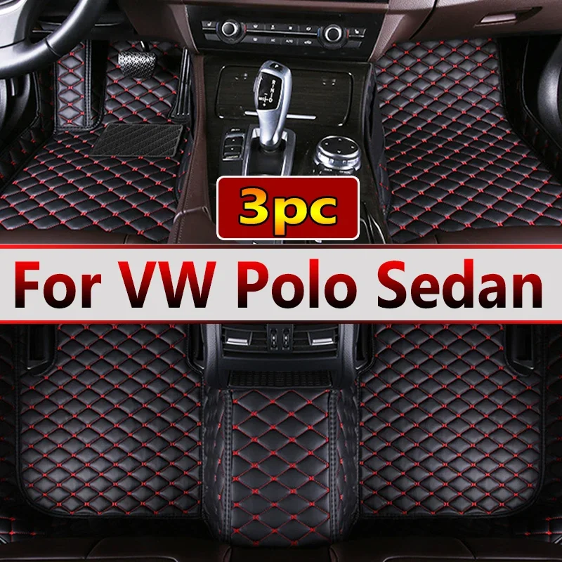 Автомобильные коврики для VW Volkswagen Polo Sedan 2011 2012 2013 2014 2015 2018 автомобильные кожаные