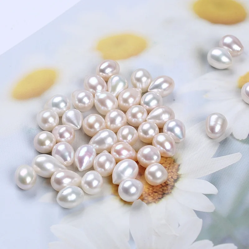 

Wholesale 8-9mm natural white baroque freshwater loose pearls beads jewelry