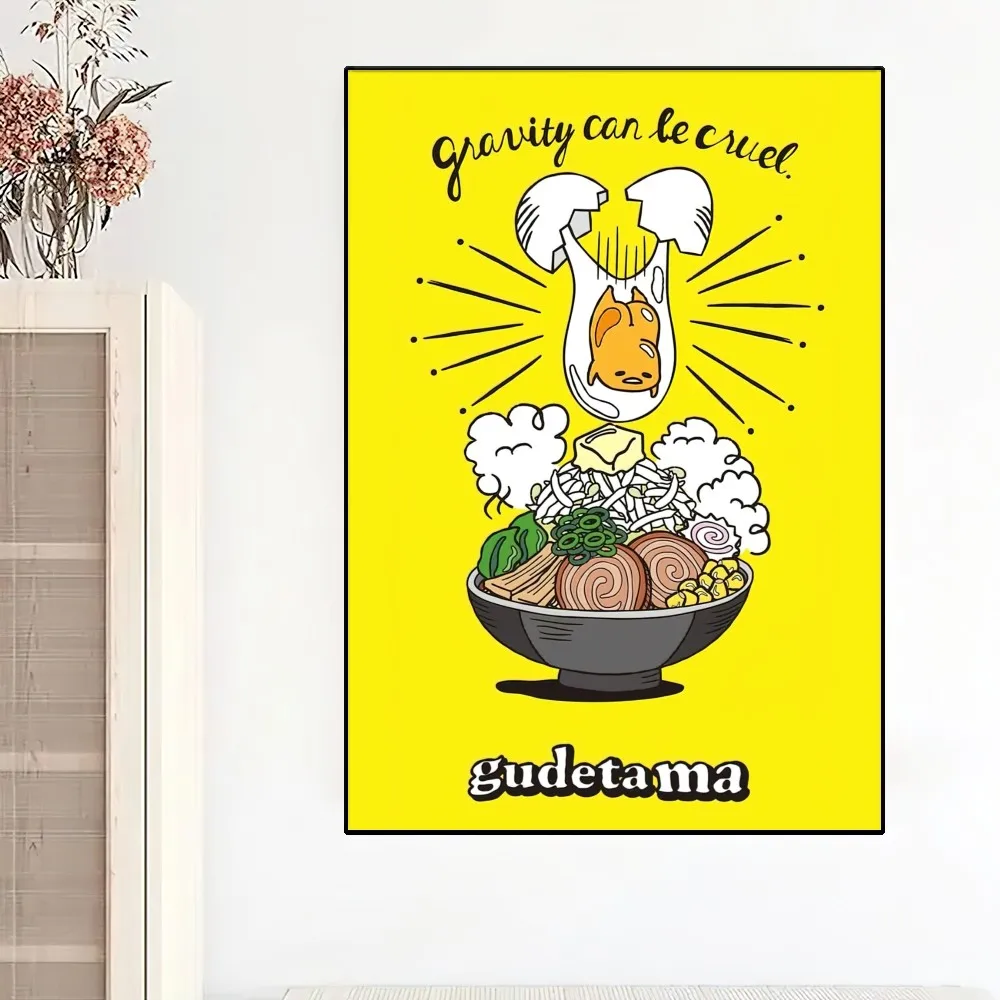 Miniso Sanrio Gudetama постер картина настенные картины для гостиной Декор Наклейка