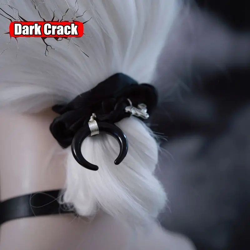 

Woman Y2K Girl Cross Hairpin Cortical Moon Pendant Streetwear hair Barrettes Hair Clip Hairgrips Gothic Punk Harajuku hairpins
