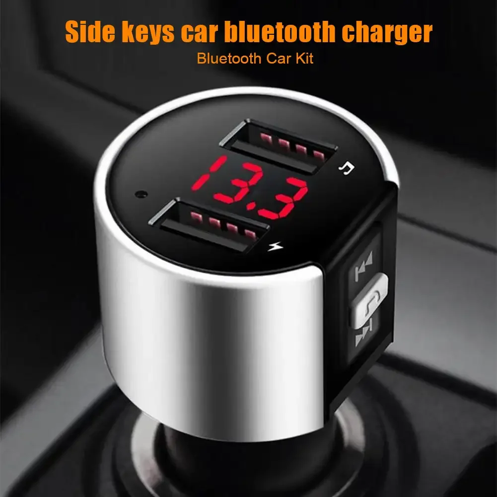 FM-трансмиттер автомобильный с двумя USB-портами и поддержкой Bluetooth