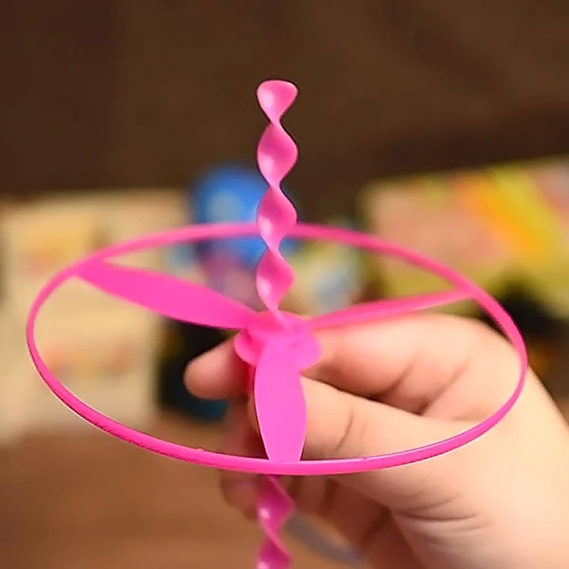 40pcs/lot Pull String Flying Saucers Toys for Children Boys Girls Helicopters Lawn Outdoor Sports Games Plastic Discs UFO - купить по