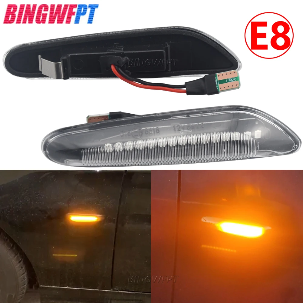 

2 шт., Светодиодные поворотники для BMW E90 E91 E92 E93 E60 E87 E82 E61 E46