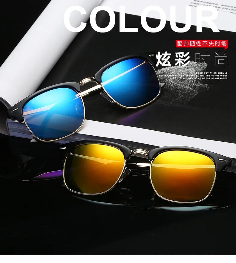 

2023 классические мужские и женские модные солнцезащитные очки ретро рисовые гвоздики металлическая оправа солнцезащитные очки 3016-A