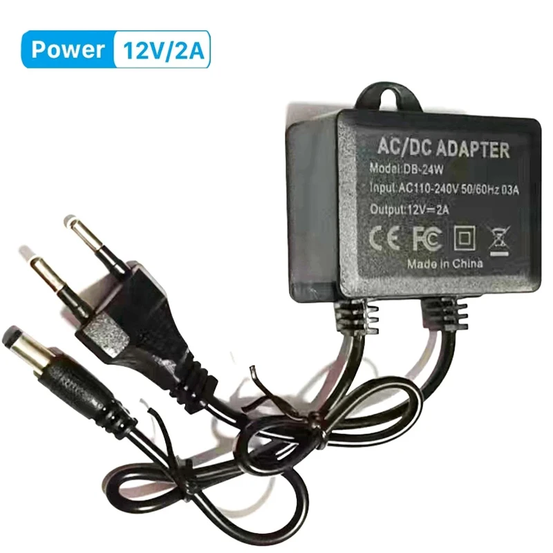 

DC 12V 2A Power Supply For CCTV Camera Transformer AC 110V-230V To DC 12V Power Adapter 12V 2A EU/US Power Plug For PTZ Cameras