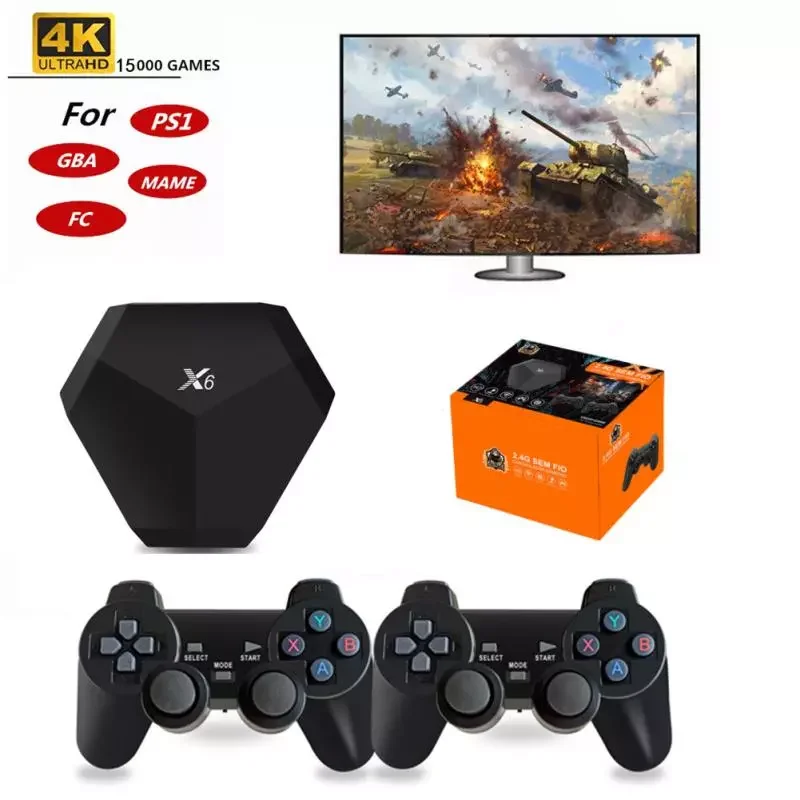 

NEW2023 4K Video Game Console Built In 15000+ Classic Games Retro Console For PS1/MD Wireless Controller HDMI Output Mini Game