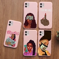funny money stacks kash doll black girl phone case for iphone 13 pro 12 pro max 11 pro max 7 6s 8 plus x xr xs max soft tpu case