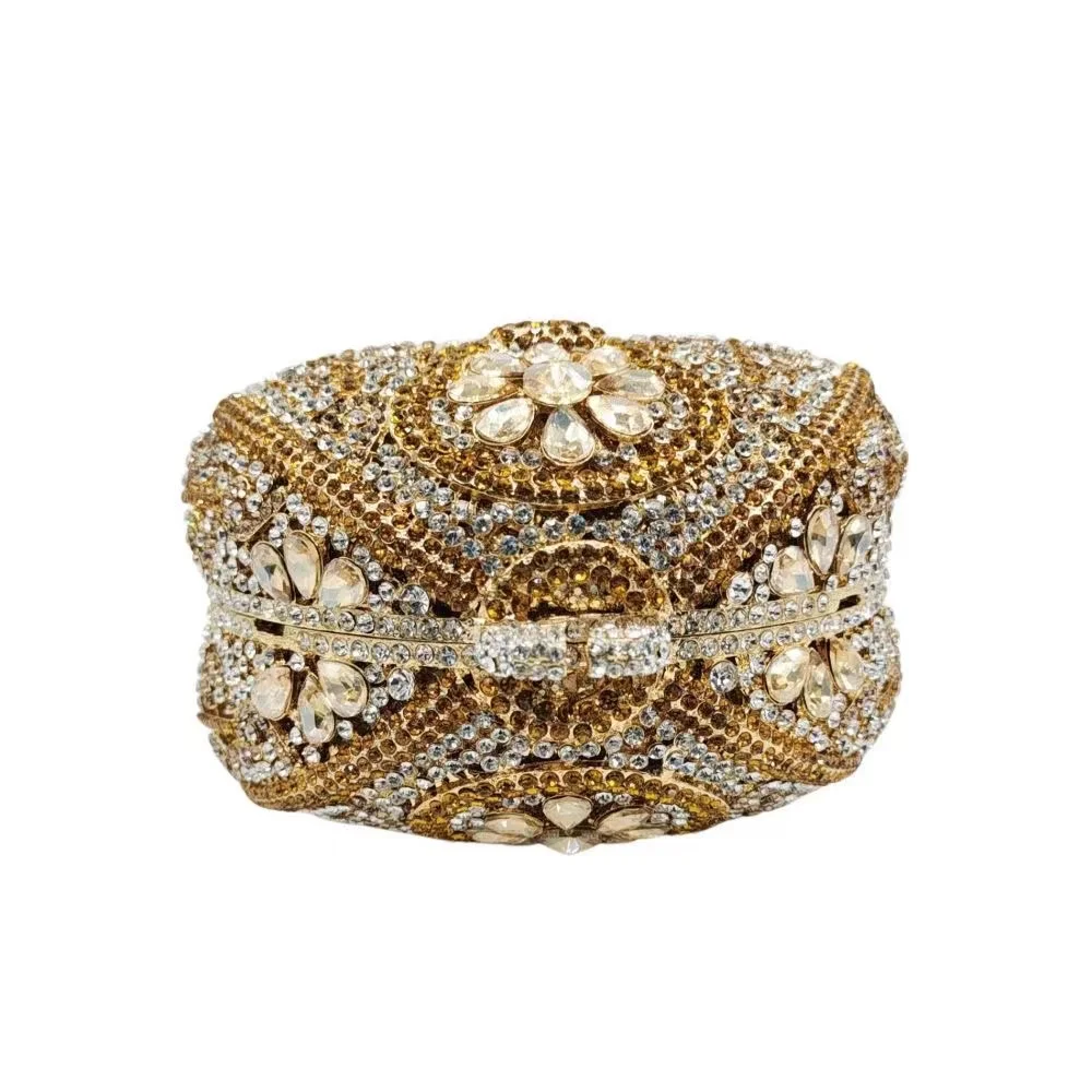 Блестящая птичья клетка женская сумка роскошная металлическая коробка клатч для