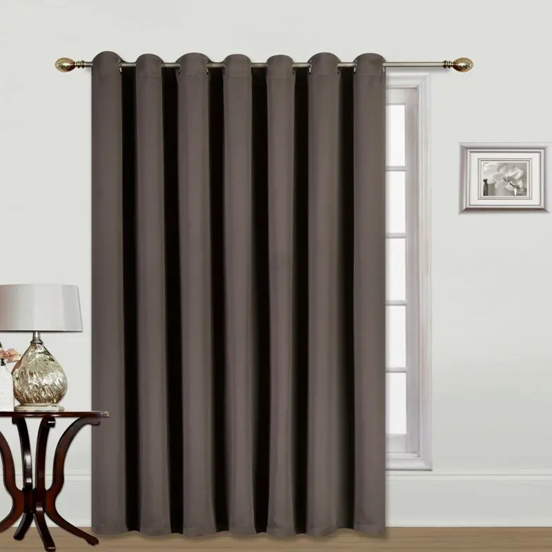 

Room Divider 1 Piece K100 Thermal Brown Blackout Panel Patio Door Window Curtain Sliding Door 3 Layered Privacy Wall With Gromme