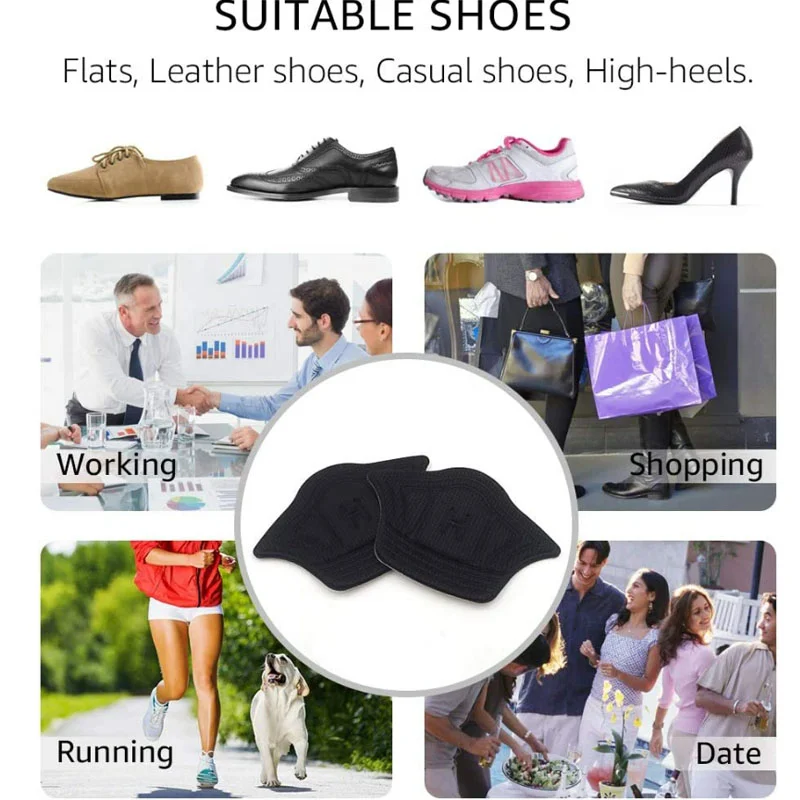 8pcs Insoles Patch Heel Pads for Sport Shoes Adjustable Size Heel Pad Pain Relief Cushion Insert Insole Heel Protector Stickers