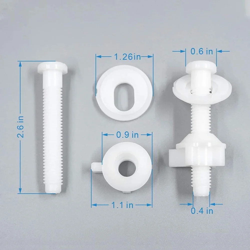 Высокое качество новые болты для сиденья унитаза шайбы белые простая установка