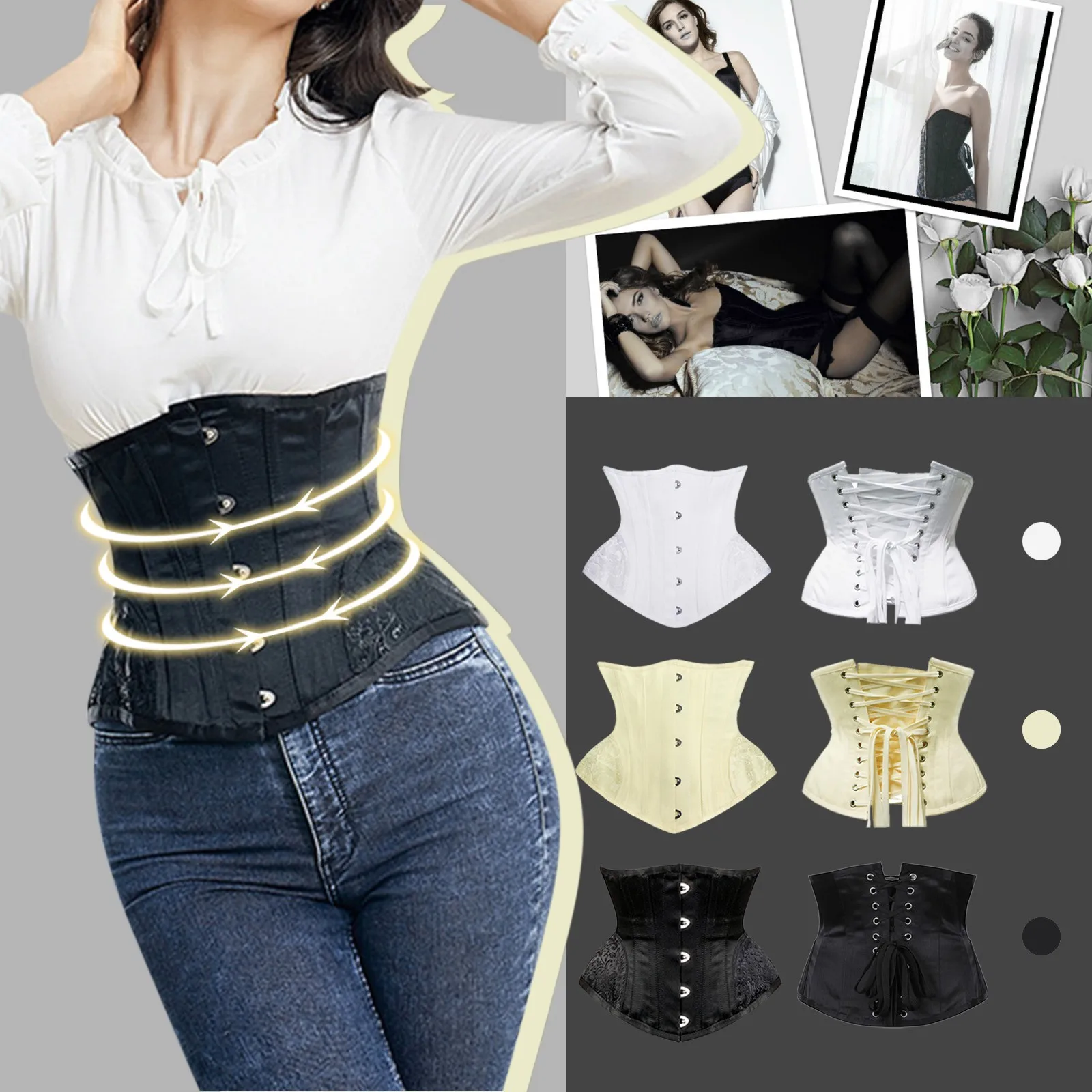 

Женское упругое Корректирующее белье для живота, Корректирующее белье для талии, Утягивающее моделирующее белье для живота, боди до бедра, ...