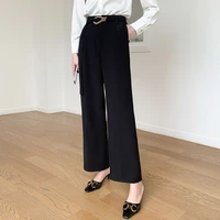 solid straight leg pants drape pants for women slim wide leg pants 2022 spring and autumn new casual drape high waist 101b