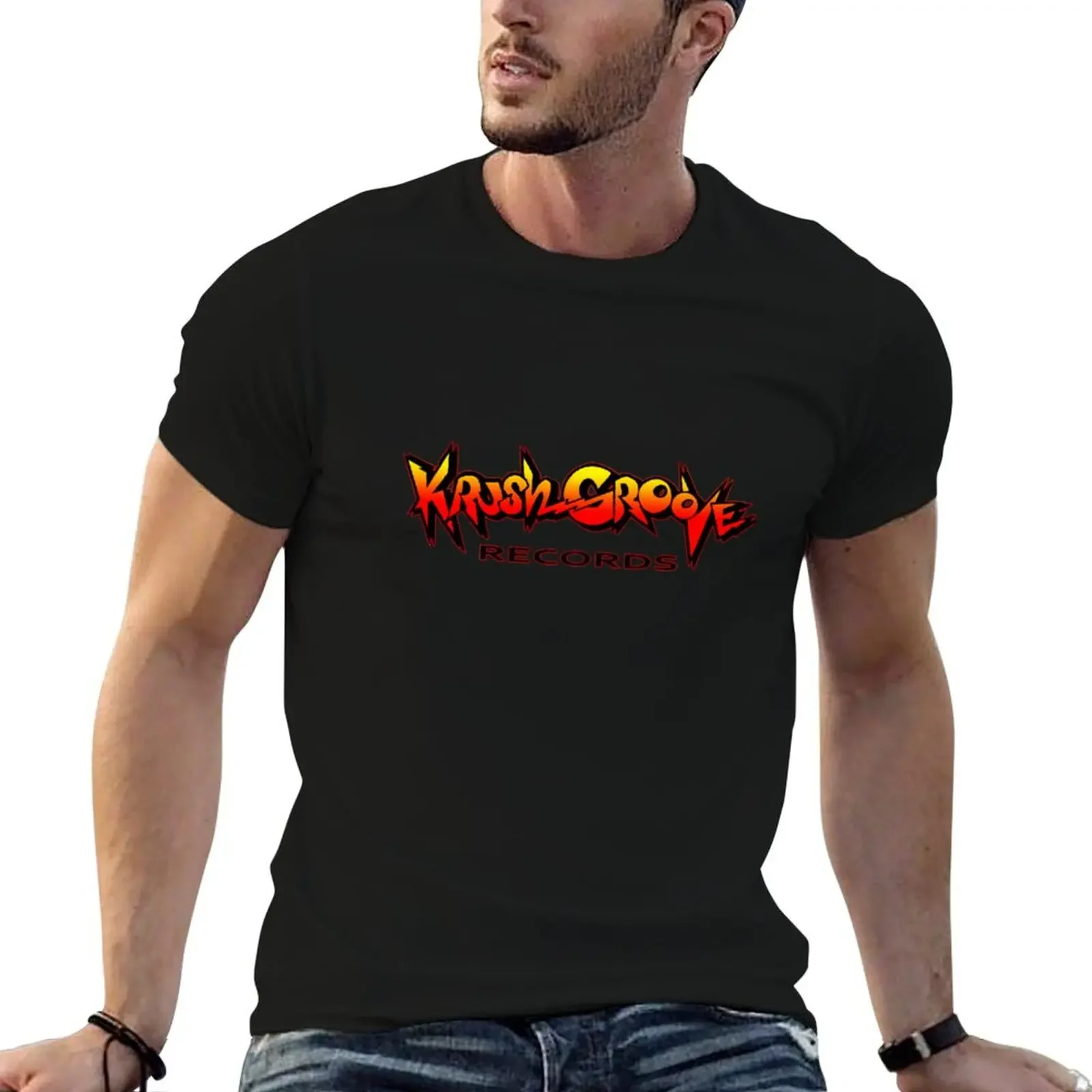 Футболка Krush Groove Records эстетическая одежда больших размеров рубашки футболки с