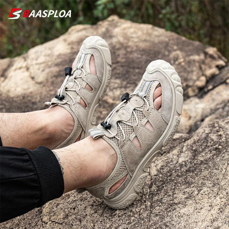 2023 Baasploa Men Upstream Shoes Summer Outdoor Shoes Breathable Aqua Shoes for Men Non-Slip Quick Drying Sandals Free Shipping