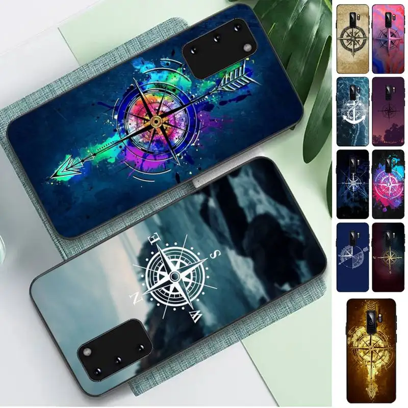 

Nautical compass logo Phone Case for Samsung S10 21 20 9 8 plus lite S20 UlTRA 7edge