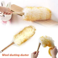 wool duster chicken feather zen lightweight blinds cleaner multi purpose household cleaning duster for home furniture office