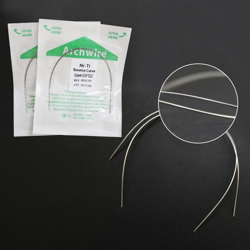 

10Packs 20Pcs Reverse Curve Arch Orthodontic Wire Round/Rectangular Green Packing