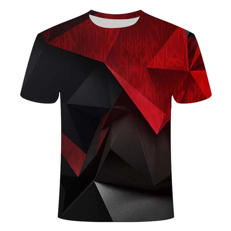 

2020 new men's casual breathable 3D printing T-shirt, summer men's casual T-shirt