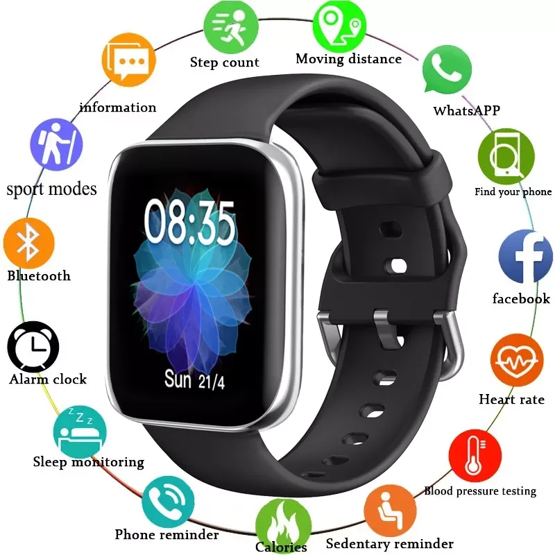 

Smart Watch men Full Touch Bluetooth Call IP67 Waterproof HeartRate Blood Pressure Monitor Smartwatch Women For Android IOS MI