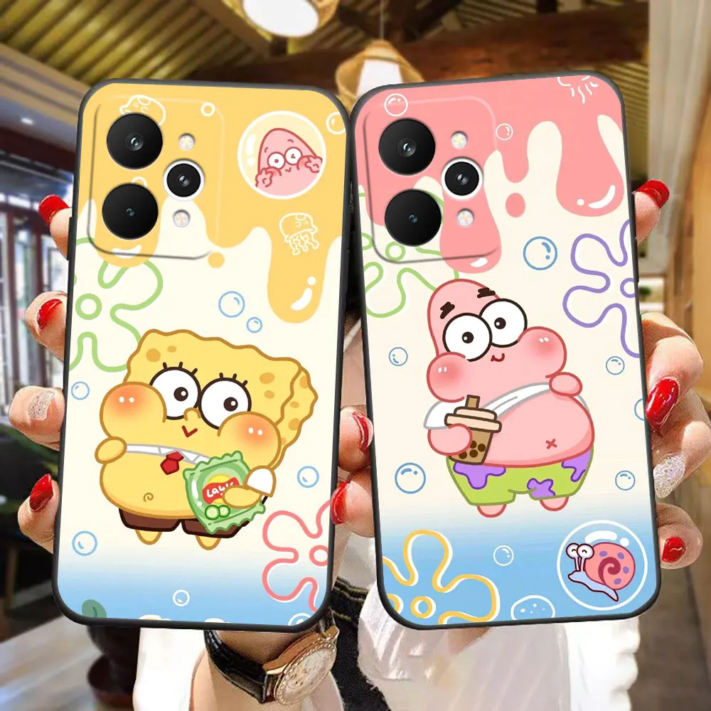 Фото Чехол для телефона Realme 16 15 15T 14 13 12 11 10 9 9I 8 8I 7 7I PRO PLUS, чехол-накладка S-SpongeBob P-Patrick Star №1