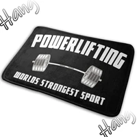 powerlifting gym weightlifting bodybuilding strongman bench deadlift any logo rug carpet