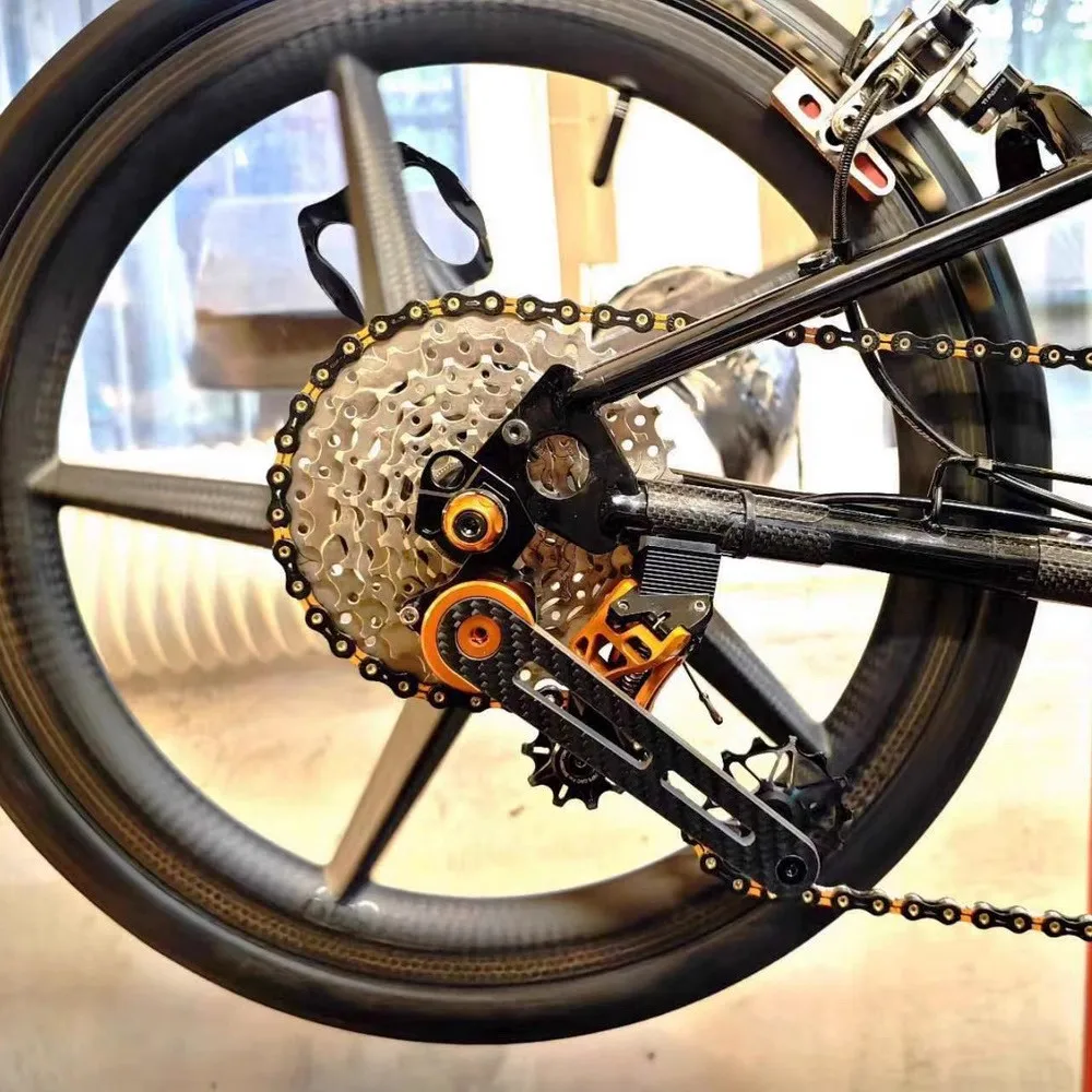 Натяжитель Unionjack из углеродного волокна для Brompton 7speed Pline Tline 10T 12T 14T шкив 7V