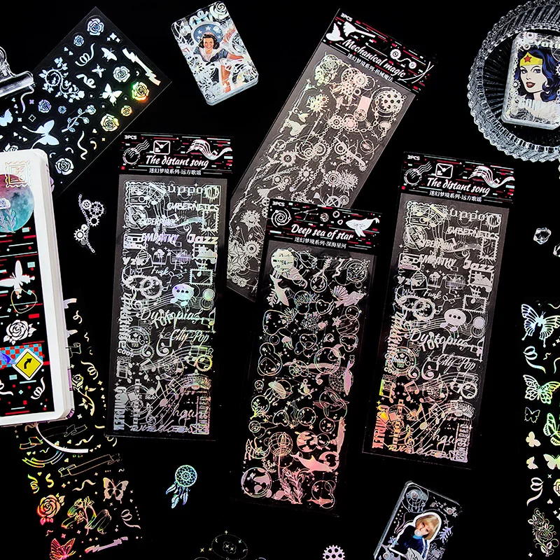 

3 Sheets Personalised Stickers Decoration Notebooks Colored Cards Sketchbook Scrapbooking Aesthetics Journal Phone Art Supplies