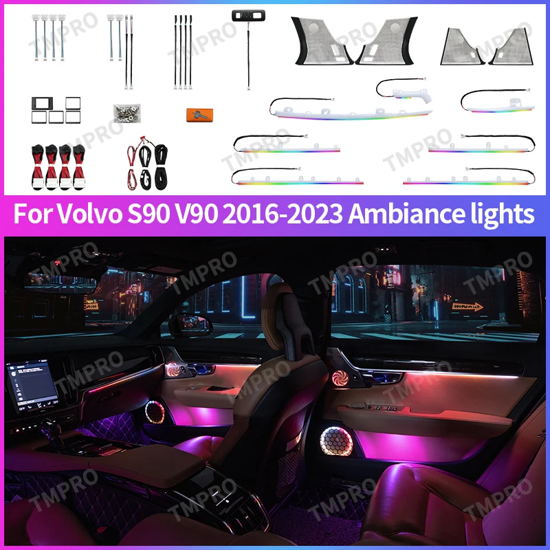 Подходит для Volvo S90 V90 2016-2023 гг. автомобильное окружающее освещение украшение