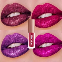 4 colorset metallic fine glitter matte liquid lipstick waterproof shimmer lip gloss satin metallic color lasting makeup beauty